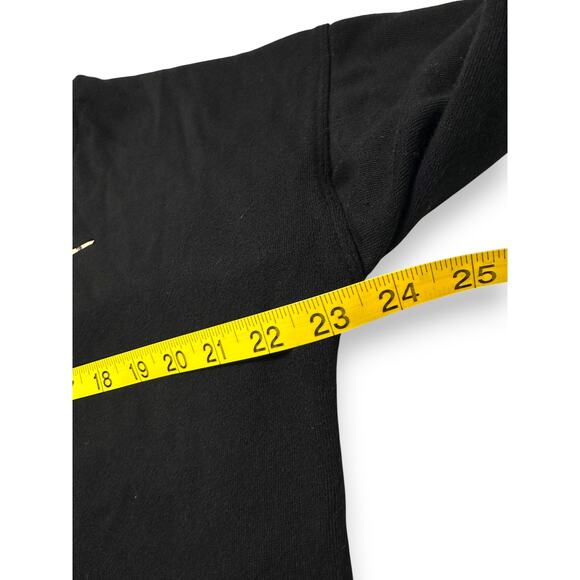 Calvin Klein Black Sweater w/ Leopard CK Logo Sweatshirt Size Medium - Picture 4 of 9